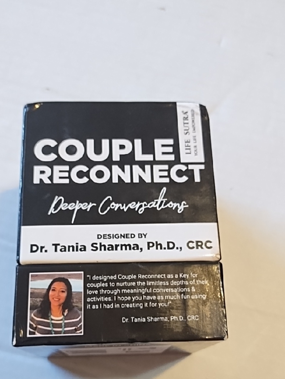Couple Reconnect Deeper Conversations Card Deck - Black & White